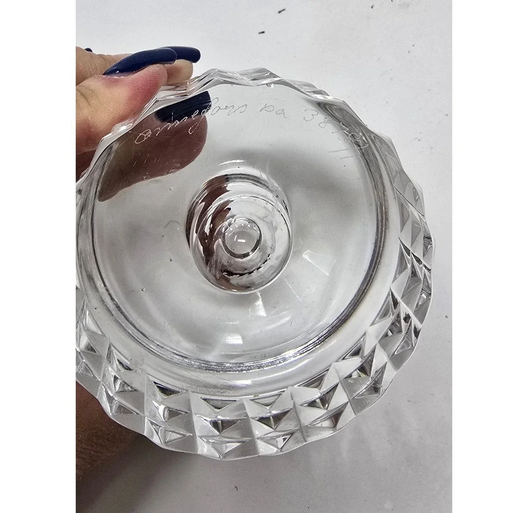 Vtg Orrefors‎ crystal candle holder Ingeorg Lundin swedish 